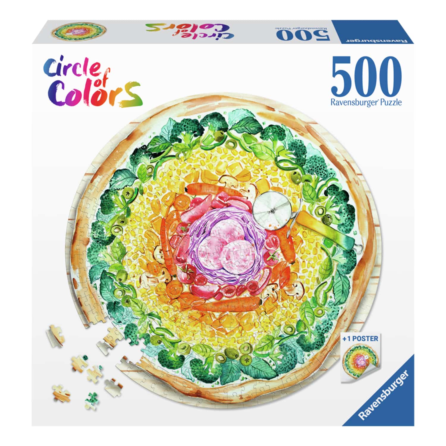 Pussel - Circle of Colors: Pizza 500 Bitar