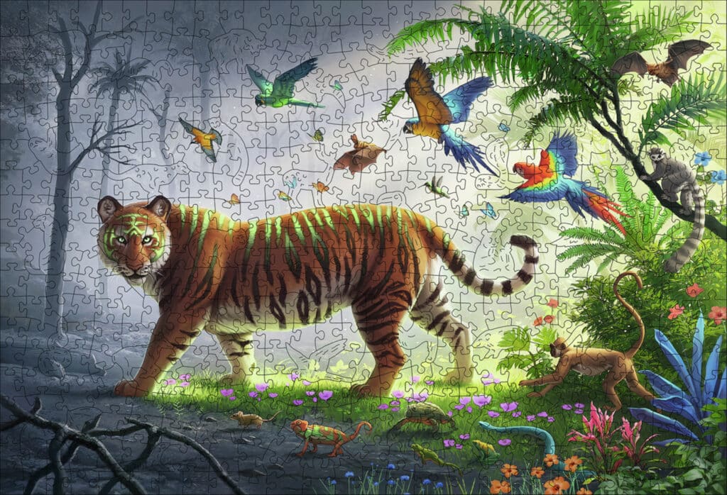 Ravensburger Träpussel – Tiger 500 Bitar