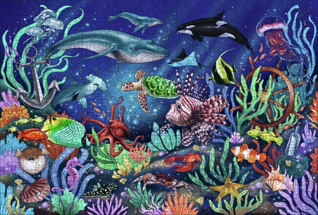 Träpussel – Under havet 500 Bitar
