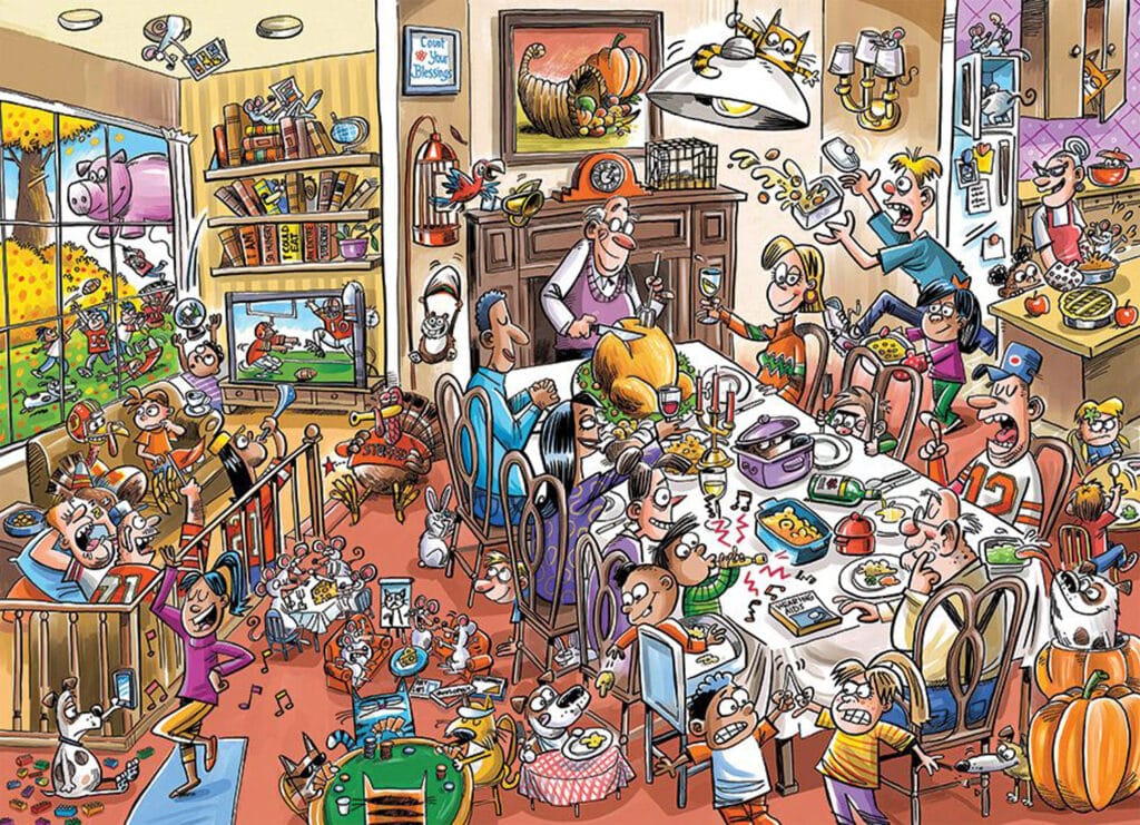 Pussel – Doodle Town: Thanksgiving Tillsammans 1000 Bitar