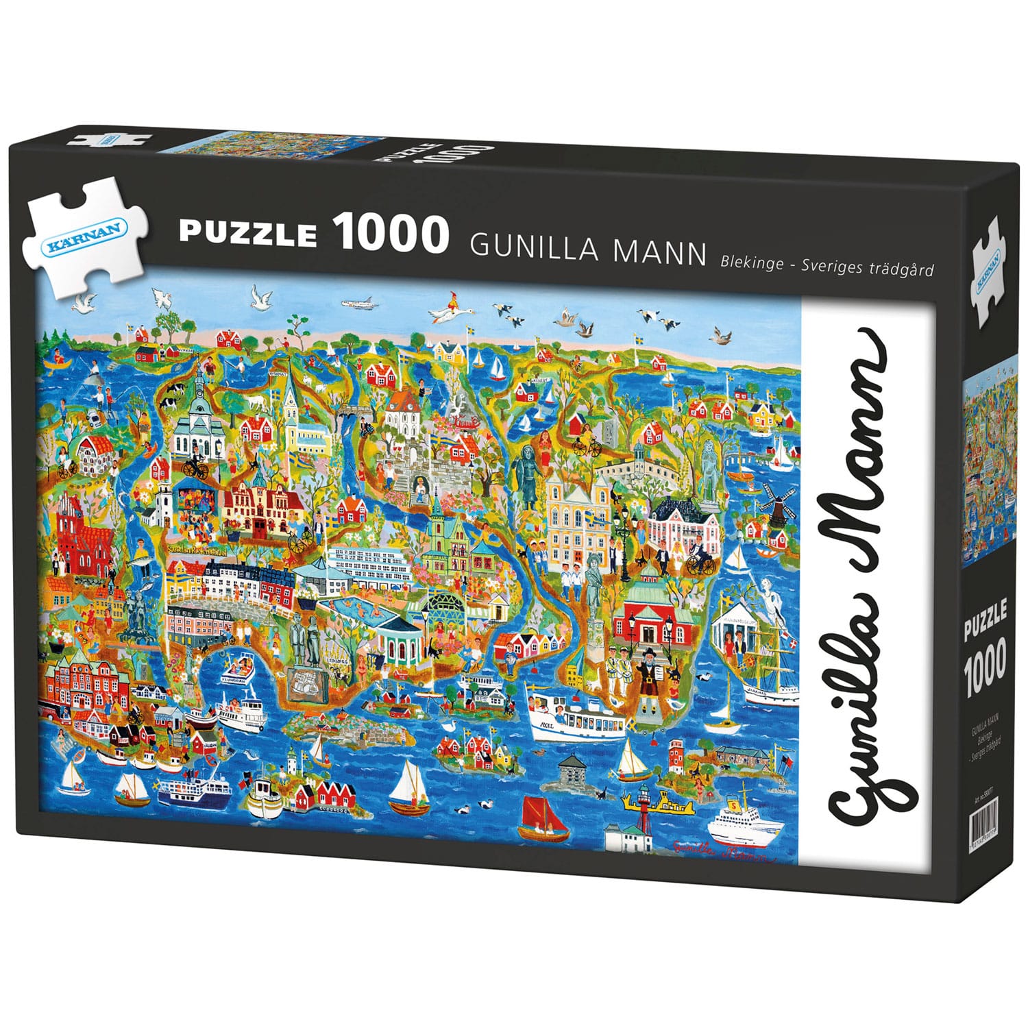 Pussel - Gunilla Mann, Blekinge Sveriges trädgård 1000 bitar