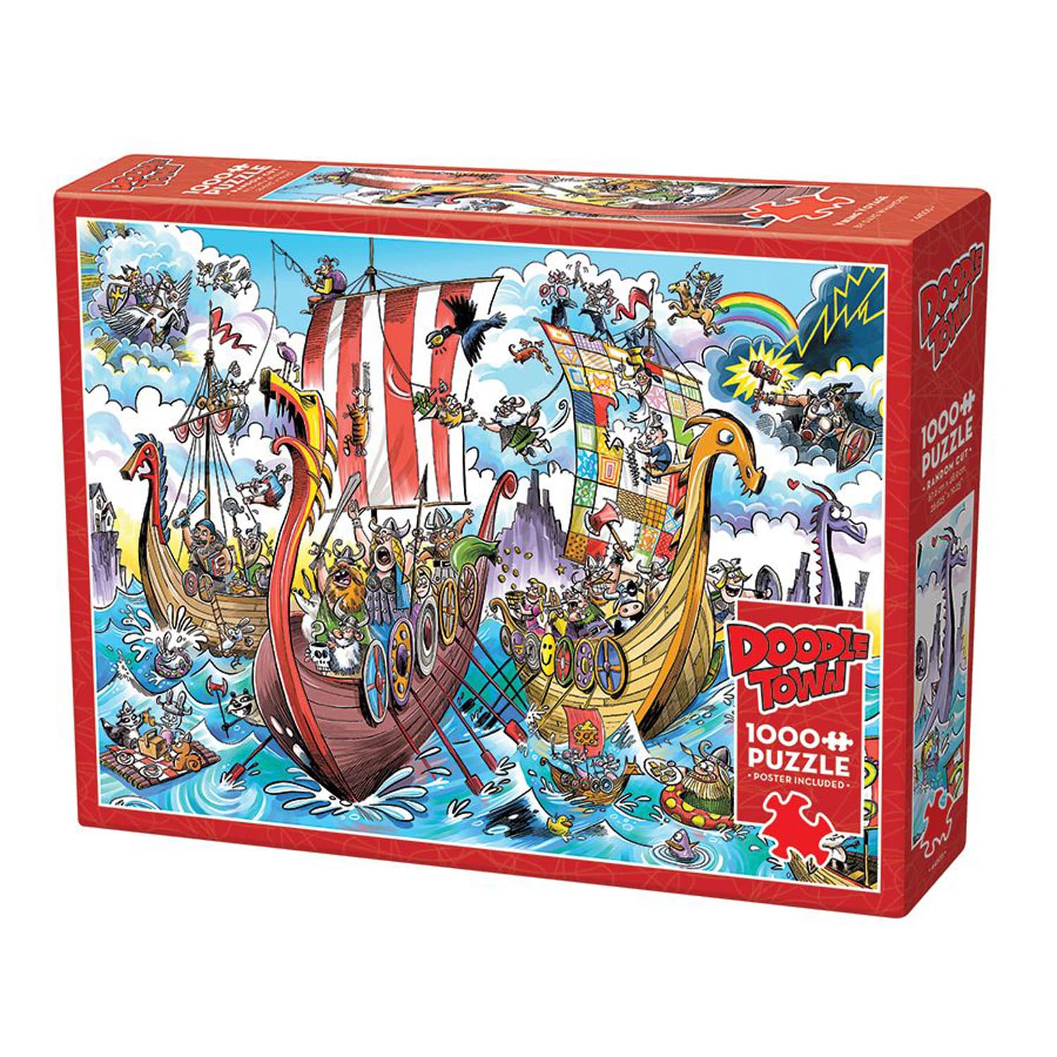 Pussel - Doodle Town: Vikingaresa 1000 Bitar