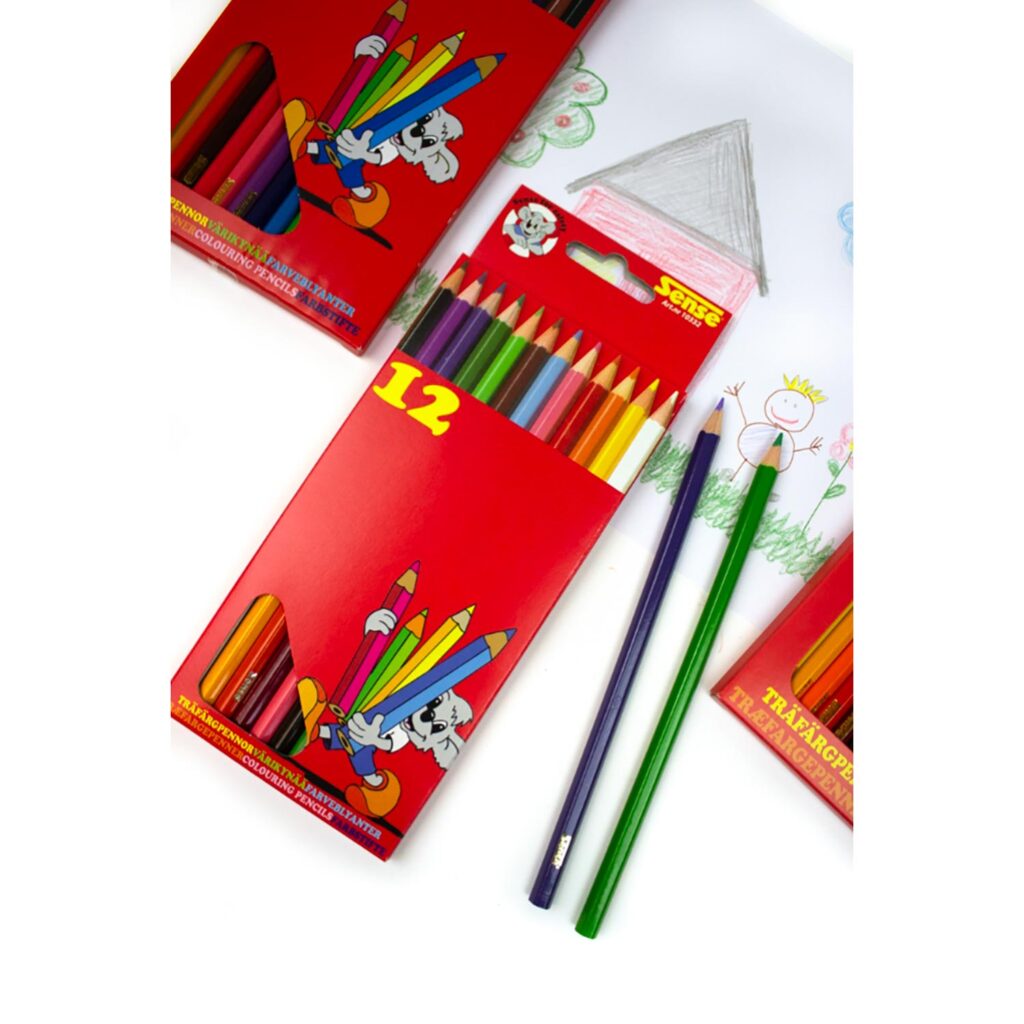 Träfärgpennor 12-Pack