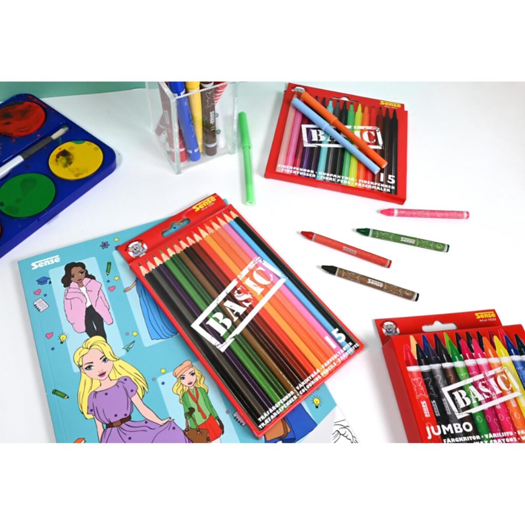 Träfärgpennor Basic 15-Pack