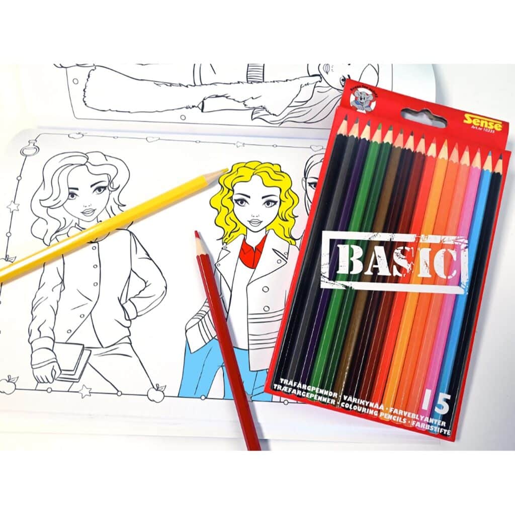 Träfärgpennor Basic 15-Pack