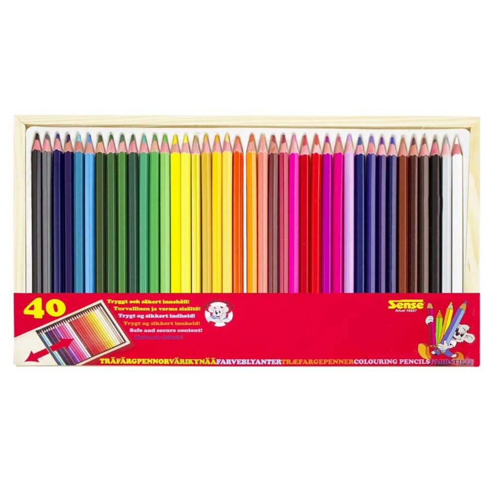 Träfärgpennor 40-Pack