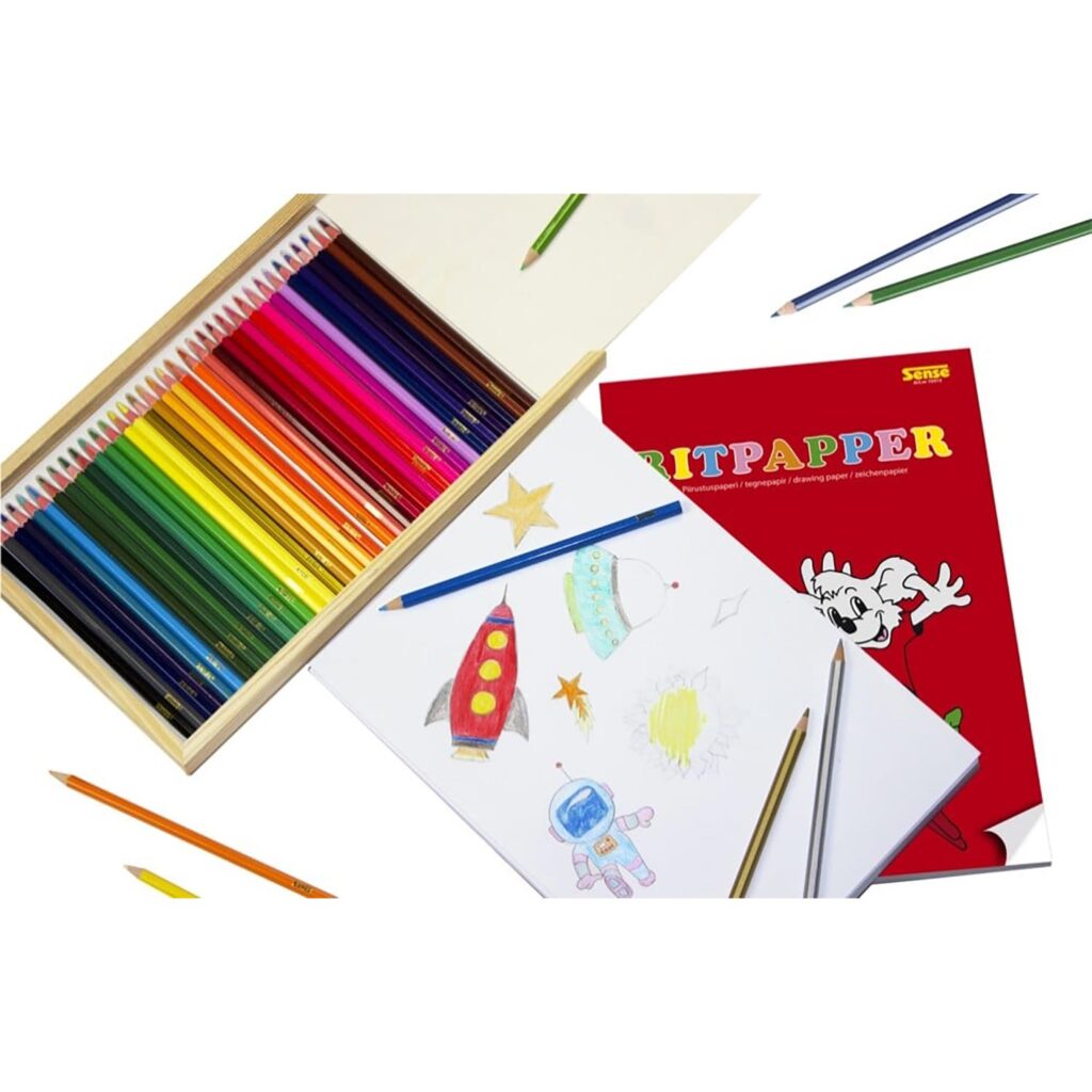 Träfärgpennor 40-Pack