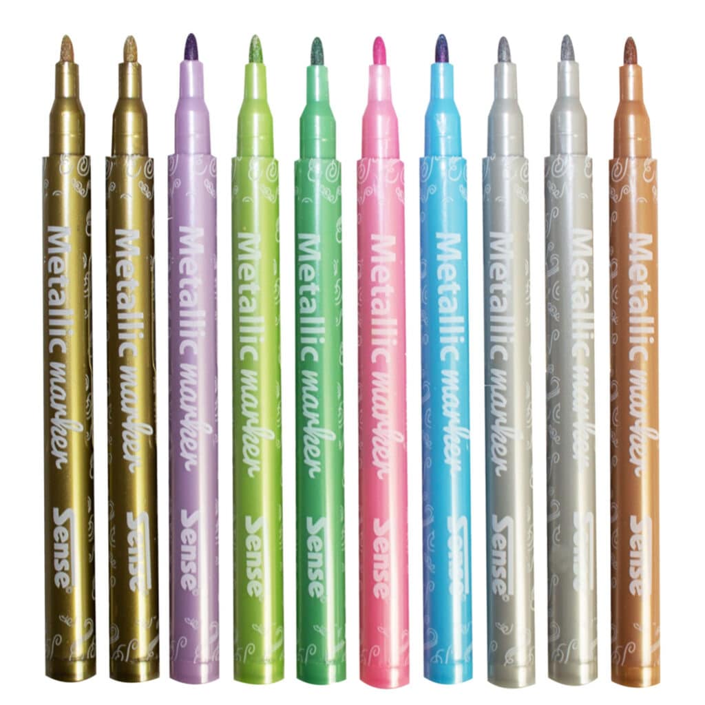 Metallic Markers fiberpennor 10-pack