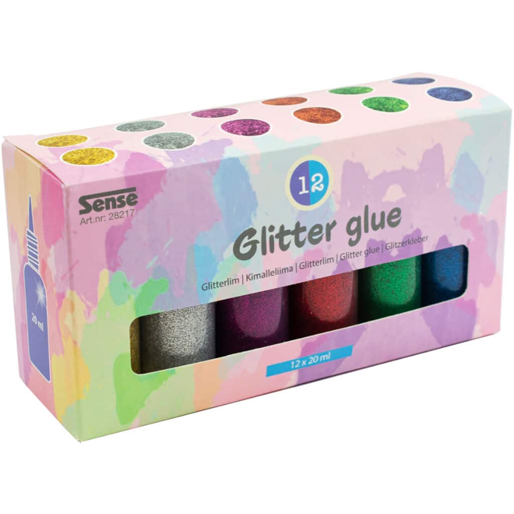 Glitterlim Flaskor 12-pack