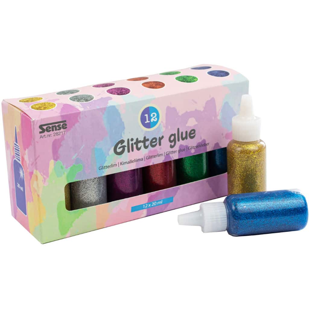 Glitterlim Flaskor 12-pack