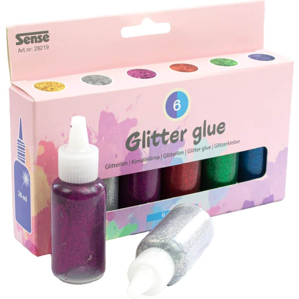 Glitterlim 20 ml 6-pack