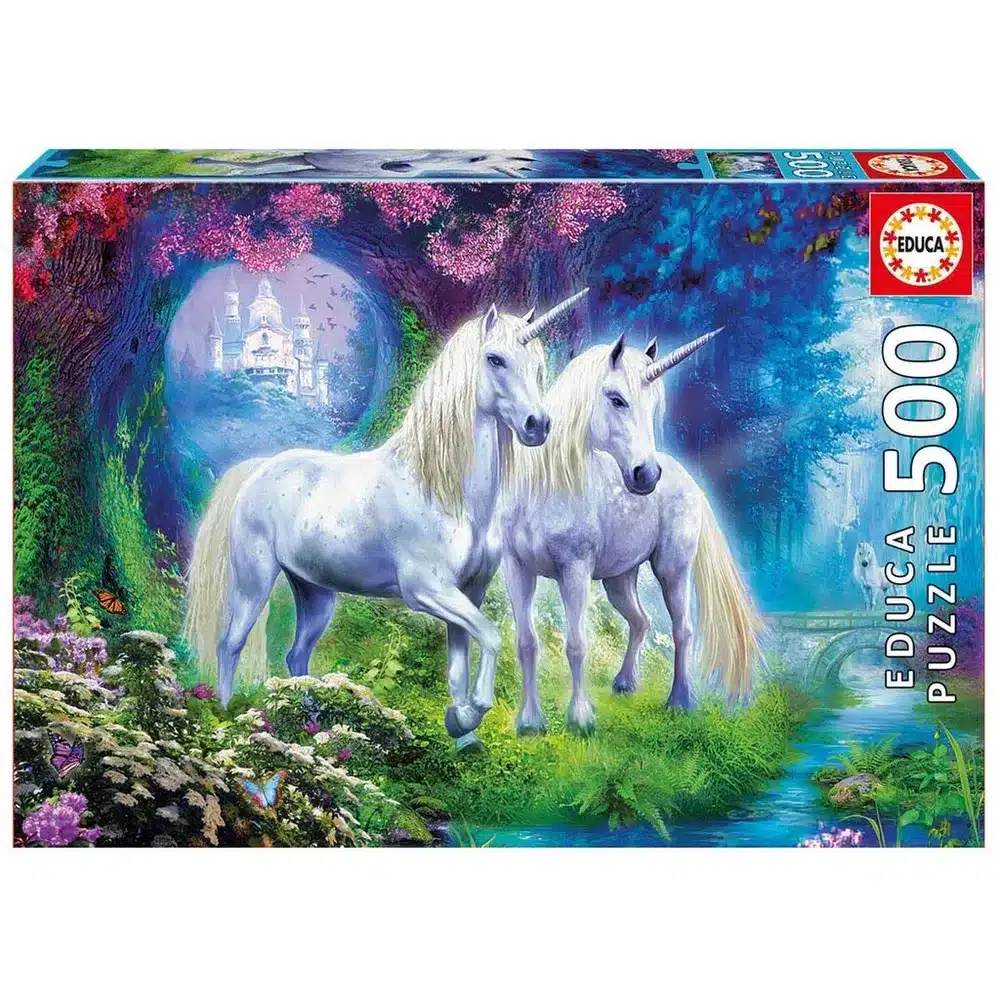 Pussel - Unicorns in the Forest, 500 bitar