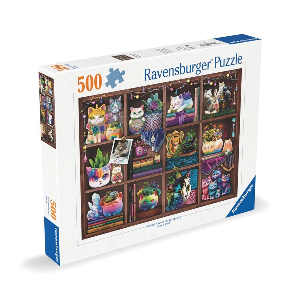 Ravensburger Pussel – Charmiga Katter & Suckulenter 500 bitar