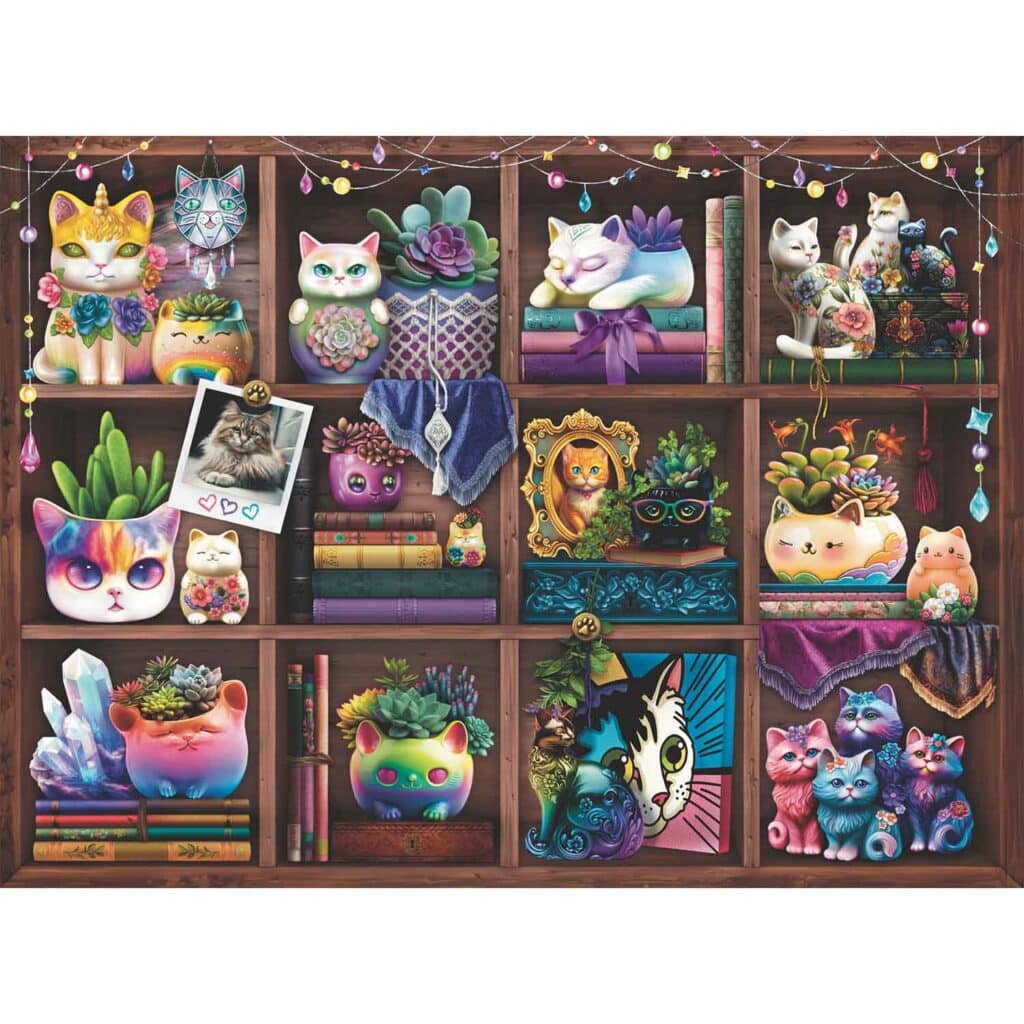 Ravensburger Pussel – Charmiga Katter & Suckulenter 500 bitar