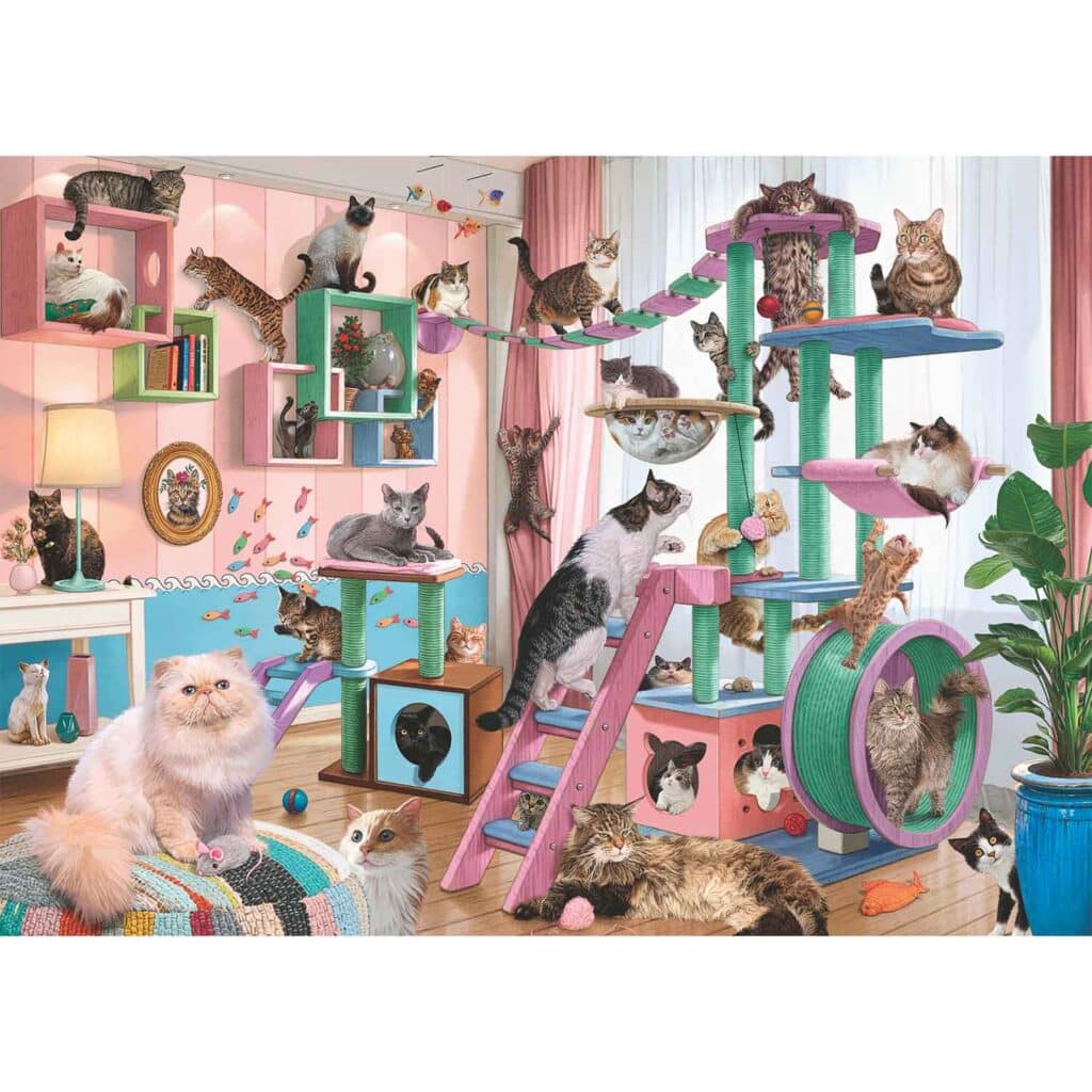 Pussel – Cat Tree Heaven, 1000 bitar