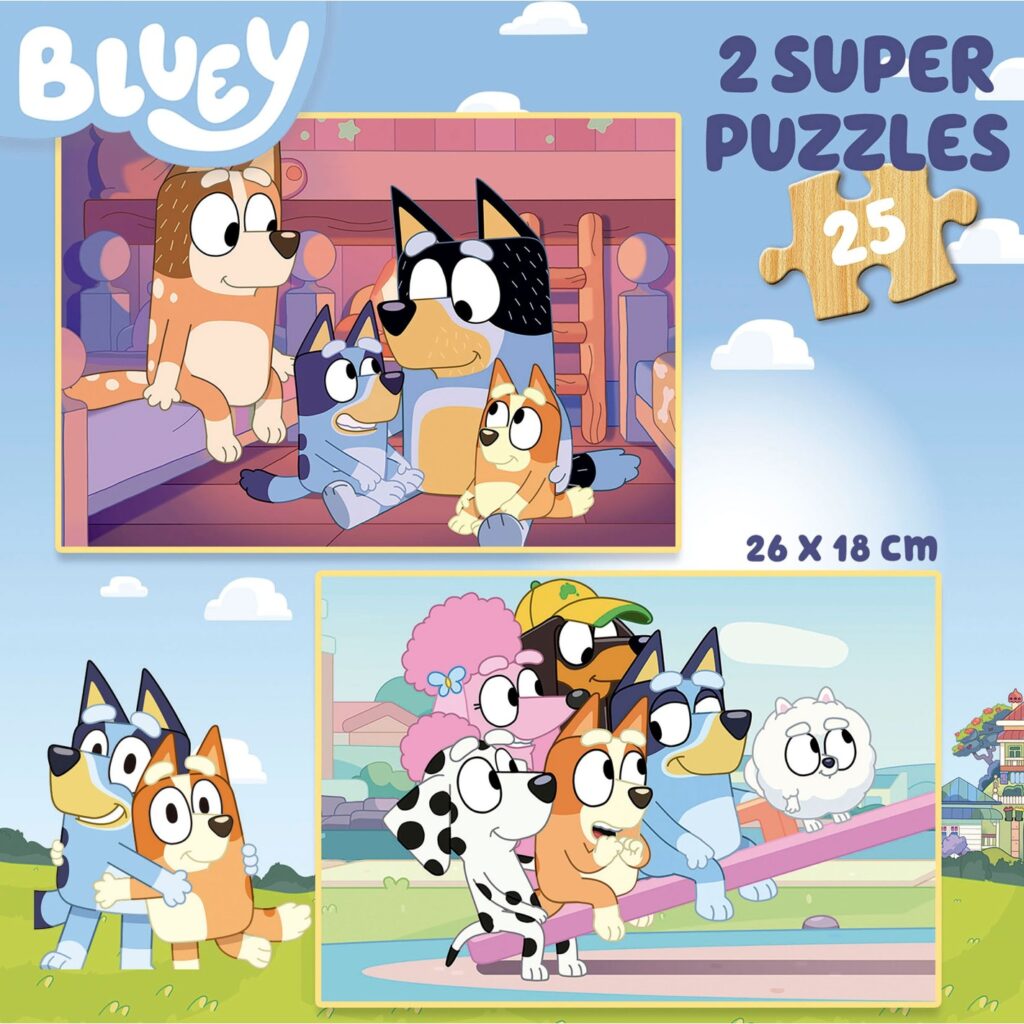 Educa Träpussel – Bluey 2×25 bitar