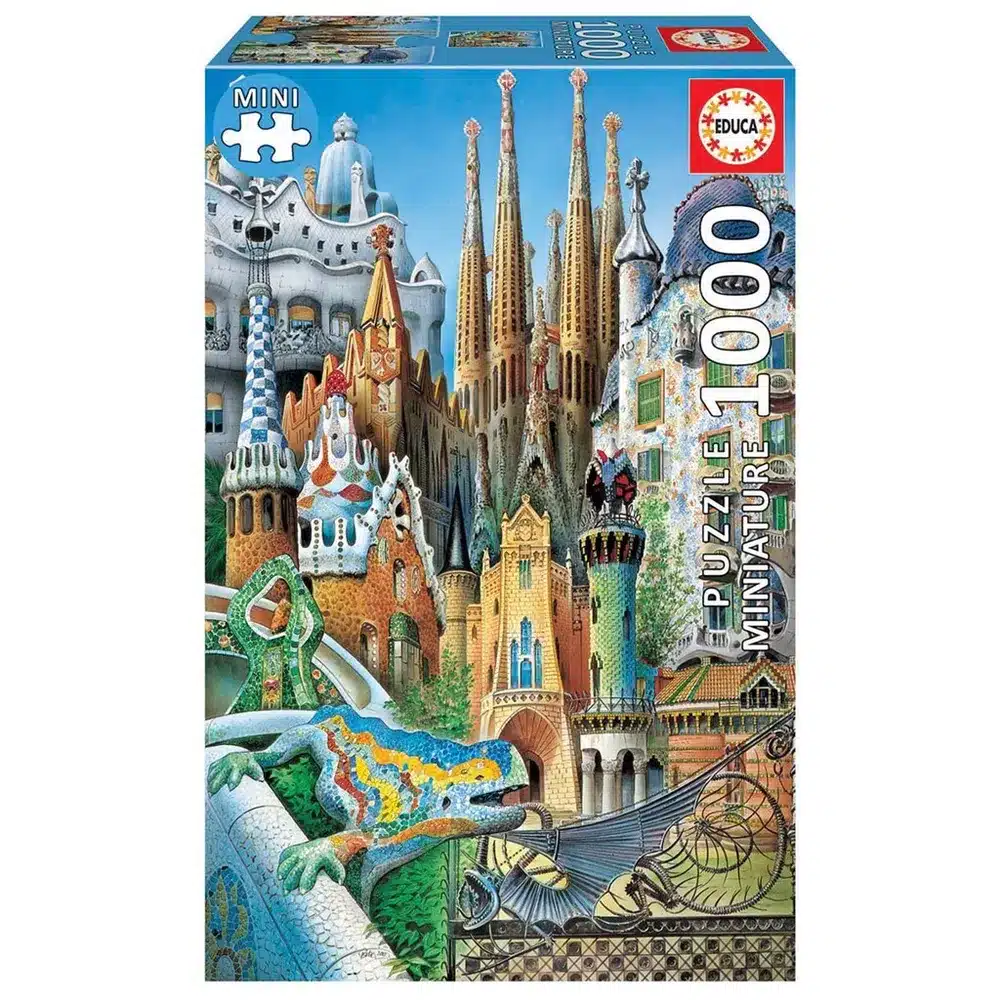 Pussel - Collage Gaudi - Miniature, 1000 bitar