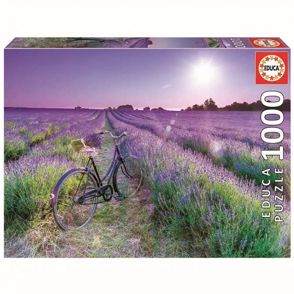 Pussel - Bike In A Lavender Field, 1000 bitar
