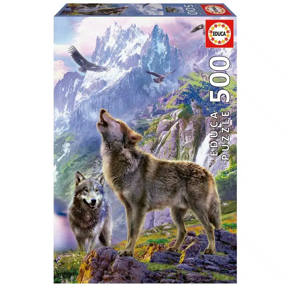 Pussel - Wolves In The Rocks, 500 bitar