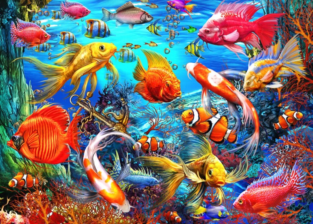 Pussel – Tropical Fish, 500 Bitar