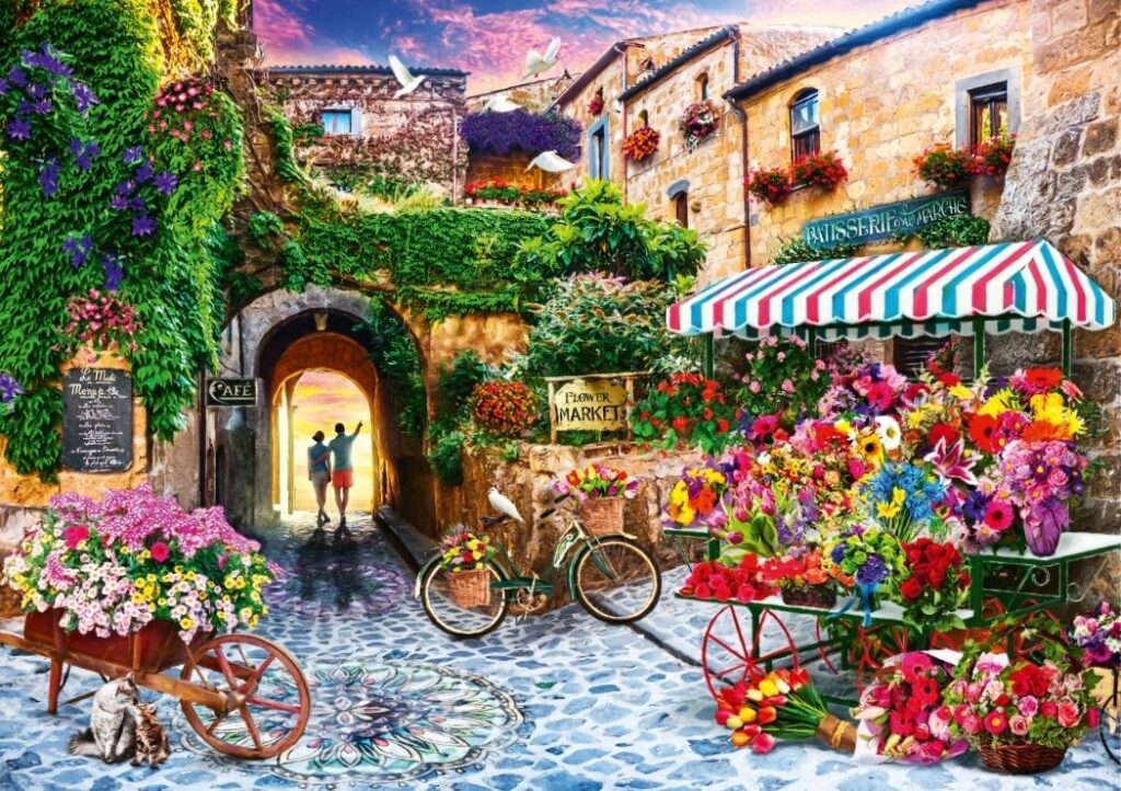 Pussel – The Flower Market, 1000 bitar