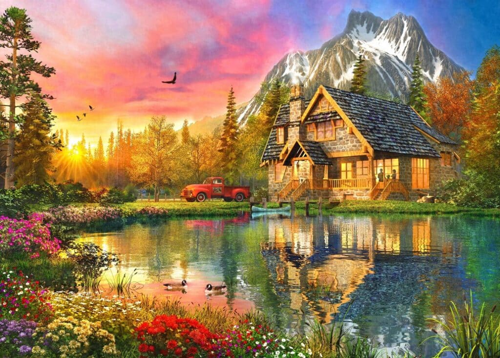 Pussel – The Mountain Cabin, 500 bitar