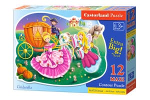 BarnPussel - XXL Pieces - Cinderella, 12 Bitar