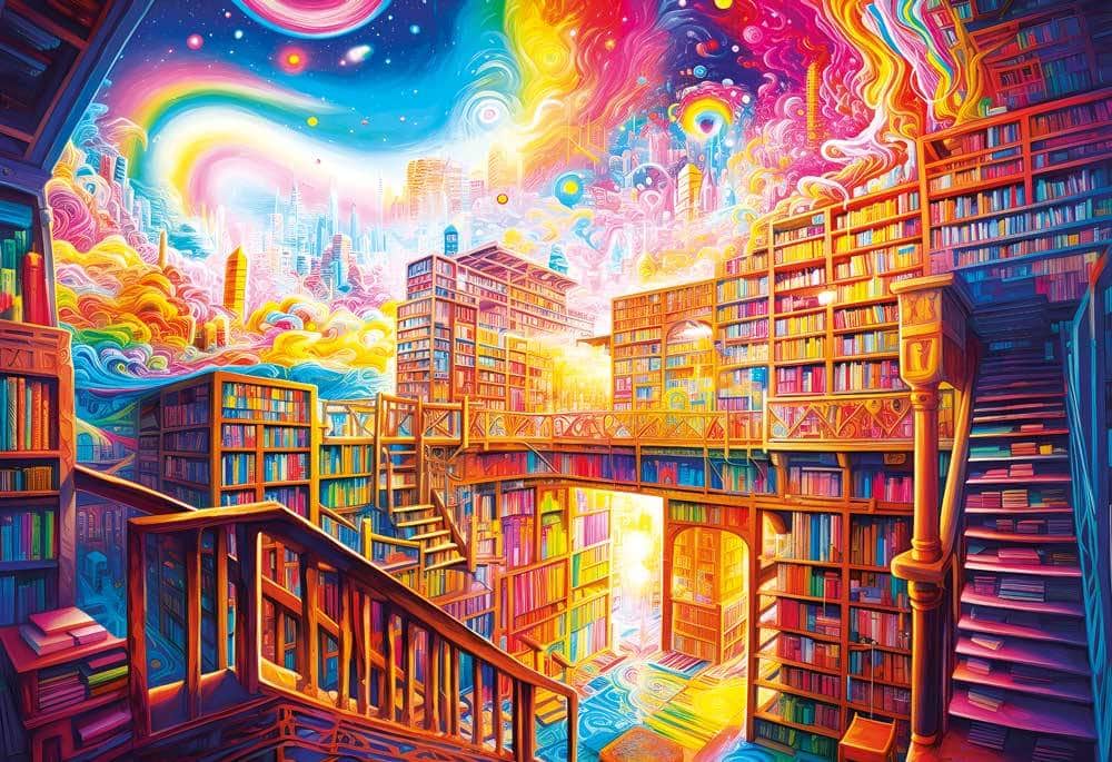 Pussel - Pussel Library City, 1000 bitar
