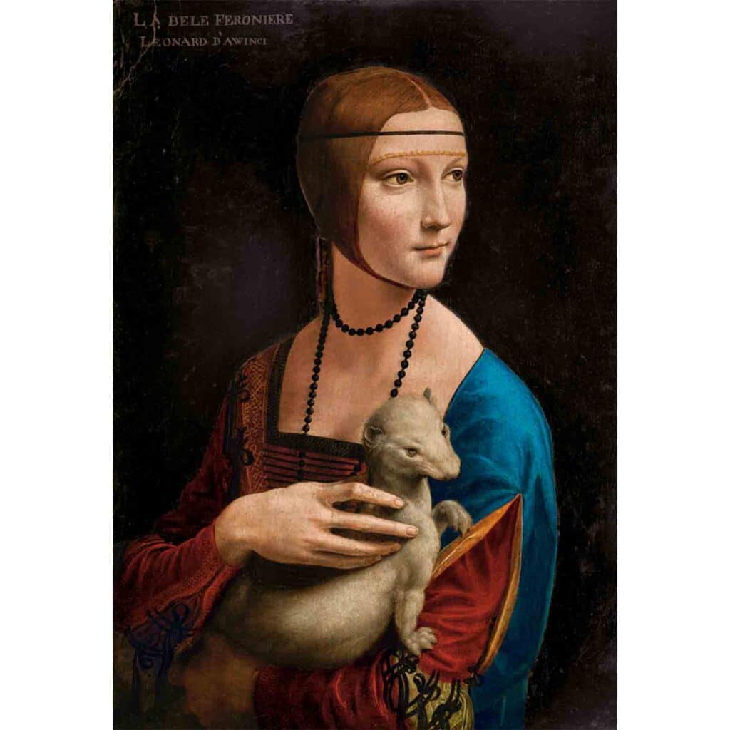 Pussel – Lady with the Ermine, Leonardo d, 1000 bitar