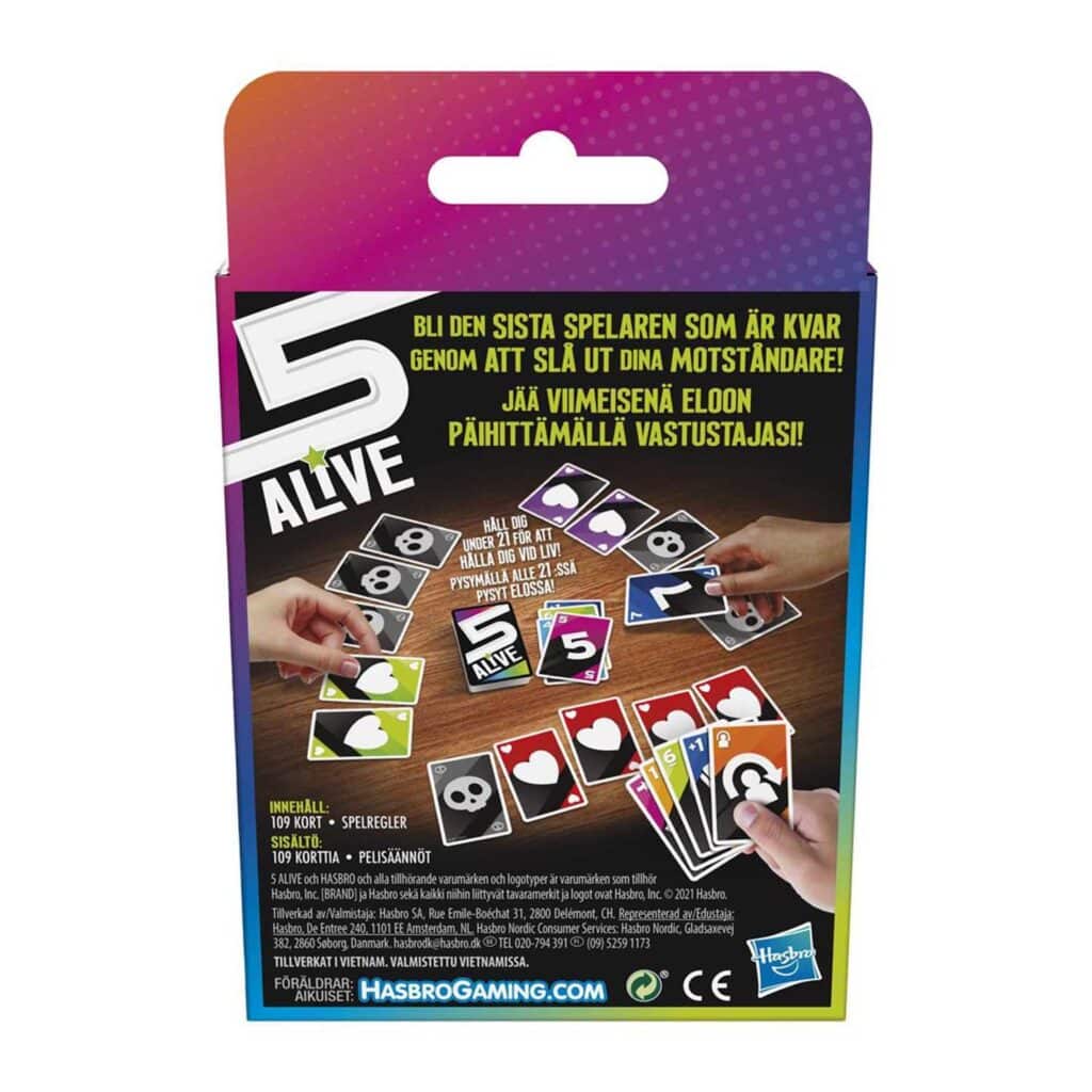 Sällskapsspel – FIVE ALIVE CARD GAME SE/FI
