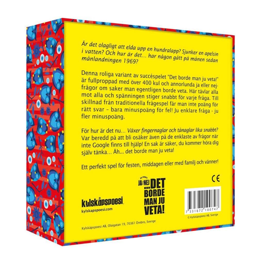 Sällskapsspel – SE Det borde man ju veta – JA eller NEJ