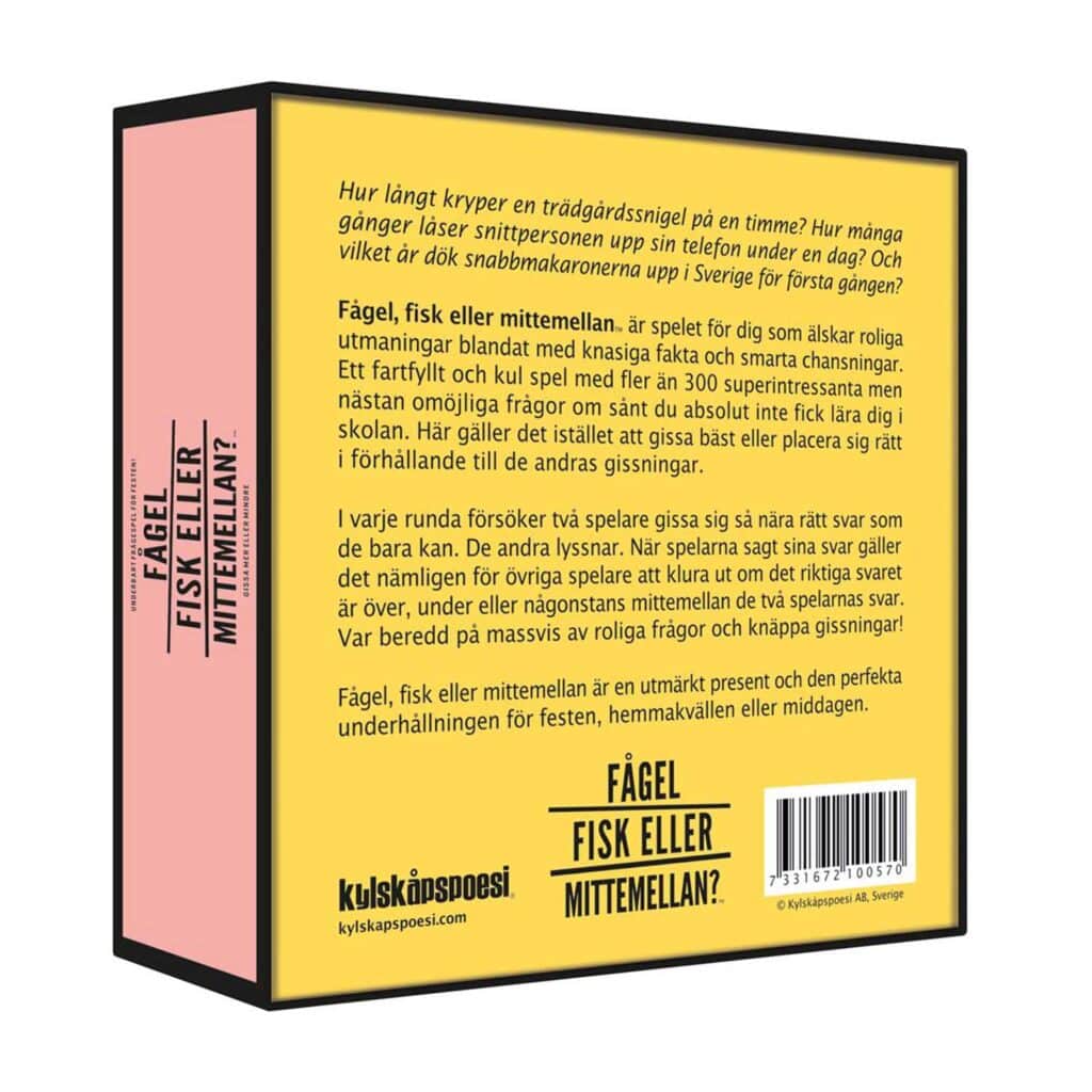 Sällskapsspel – Fågel, Fisk eller Mittemellan (SE)