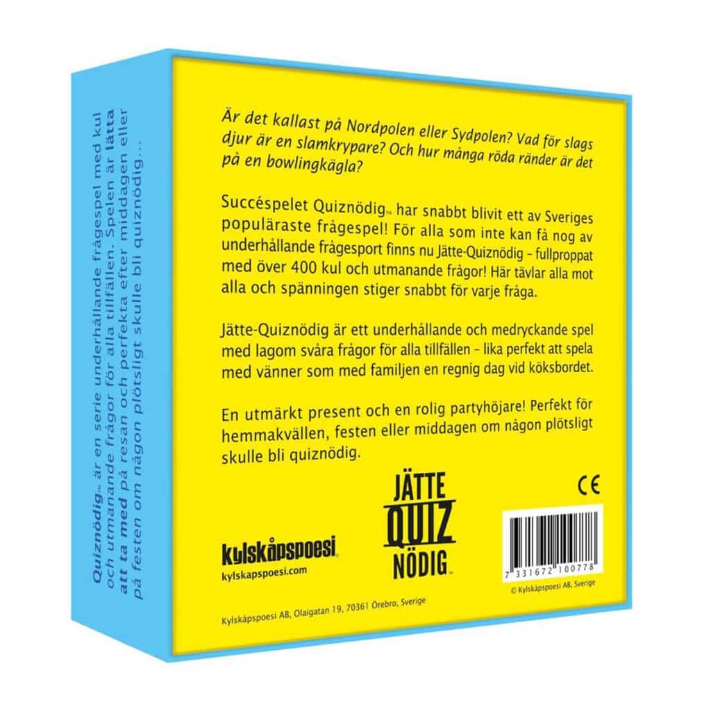 Sällskapsspel – Jättequiznödig(SE)