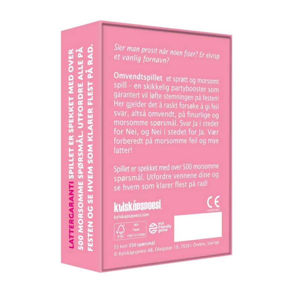 Sällskapsspel – Omvendtspillet – FESTENS FAVORITT(NO)
