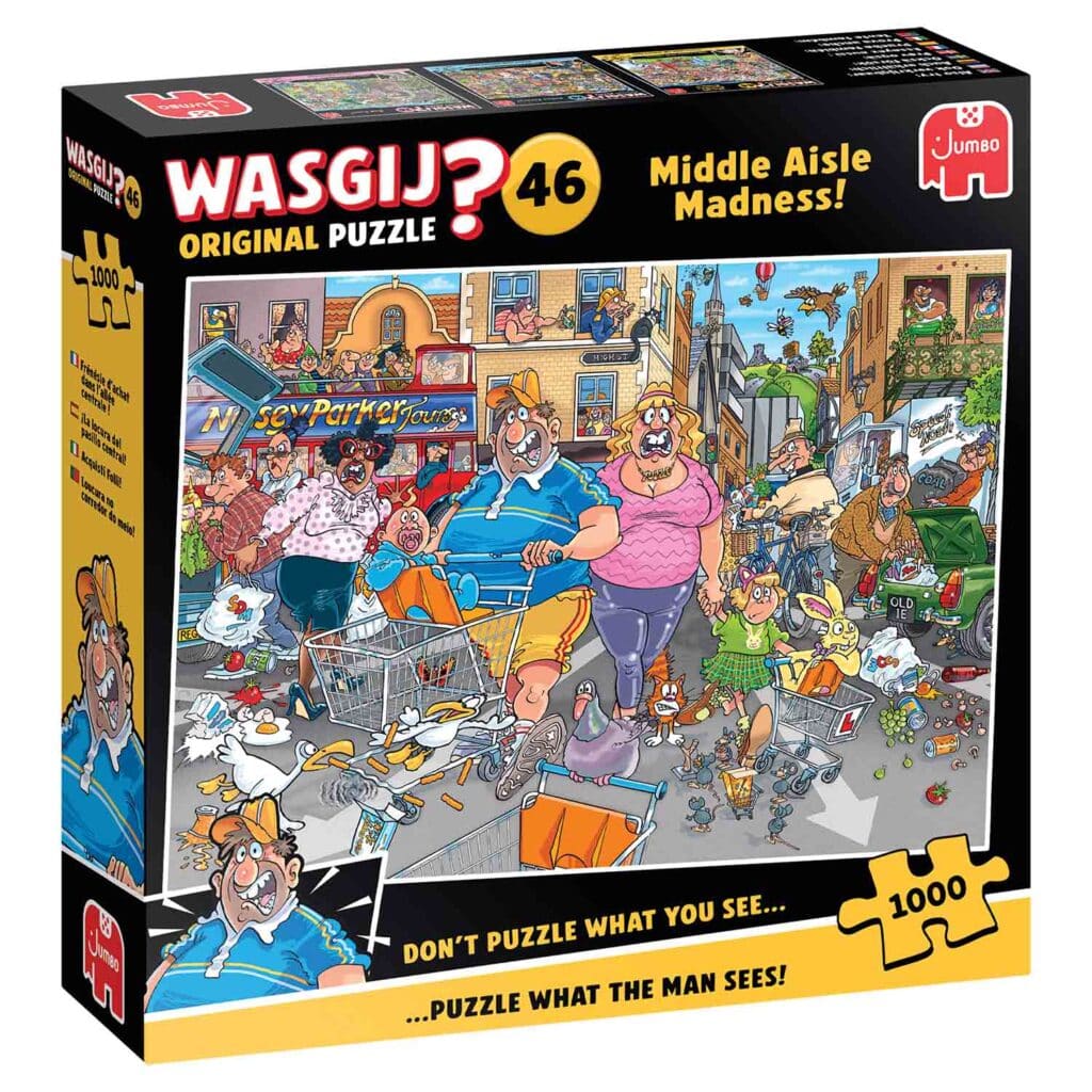 Pussel – Wasgij Original 46 Middle Aisle Madness! 1000 bitar