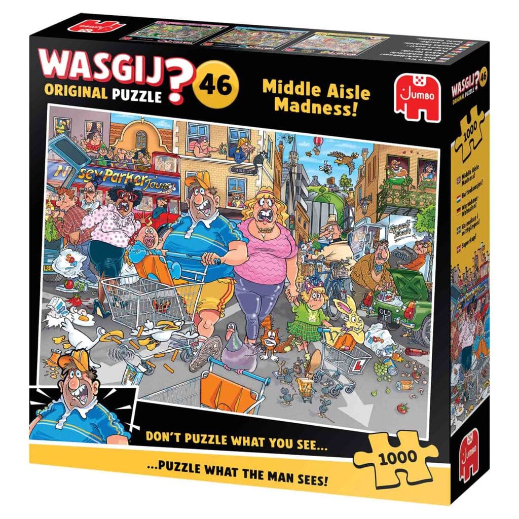 Pussel – Wasgij Original 46 Middle Aisle Madness! 1000 bitar