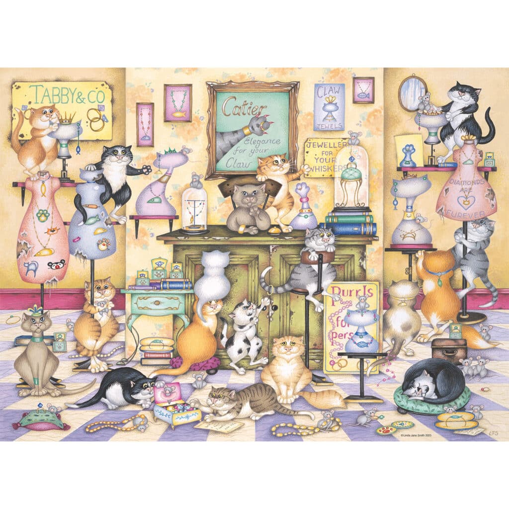 Ravensburger Pussel – Crazy Cats: Taby & Co. 500 bitar