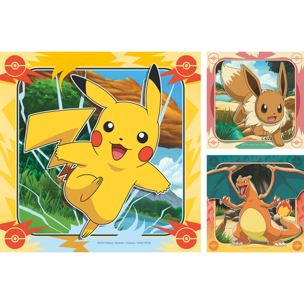 Barnpussel – Pokémon, Pikachu, Charizard och Eevee