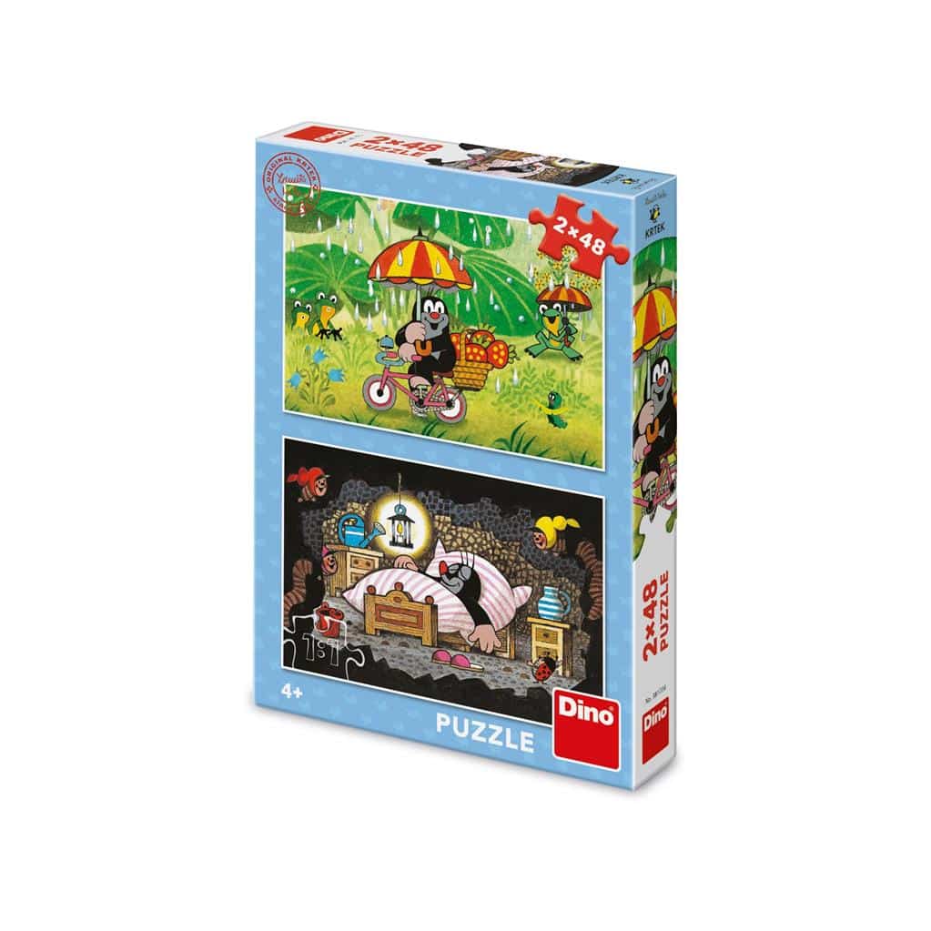 Pussel – 2 i 1 Pussel – Little Mole’s Day, 48 bitar