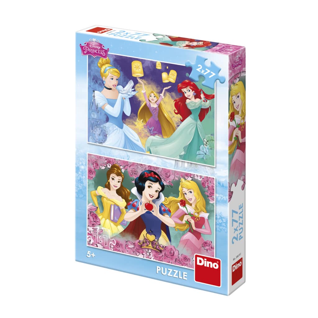 Barnpussel – 2 i 1 Pussel – Princesses, 77 bitar