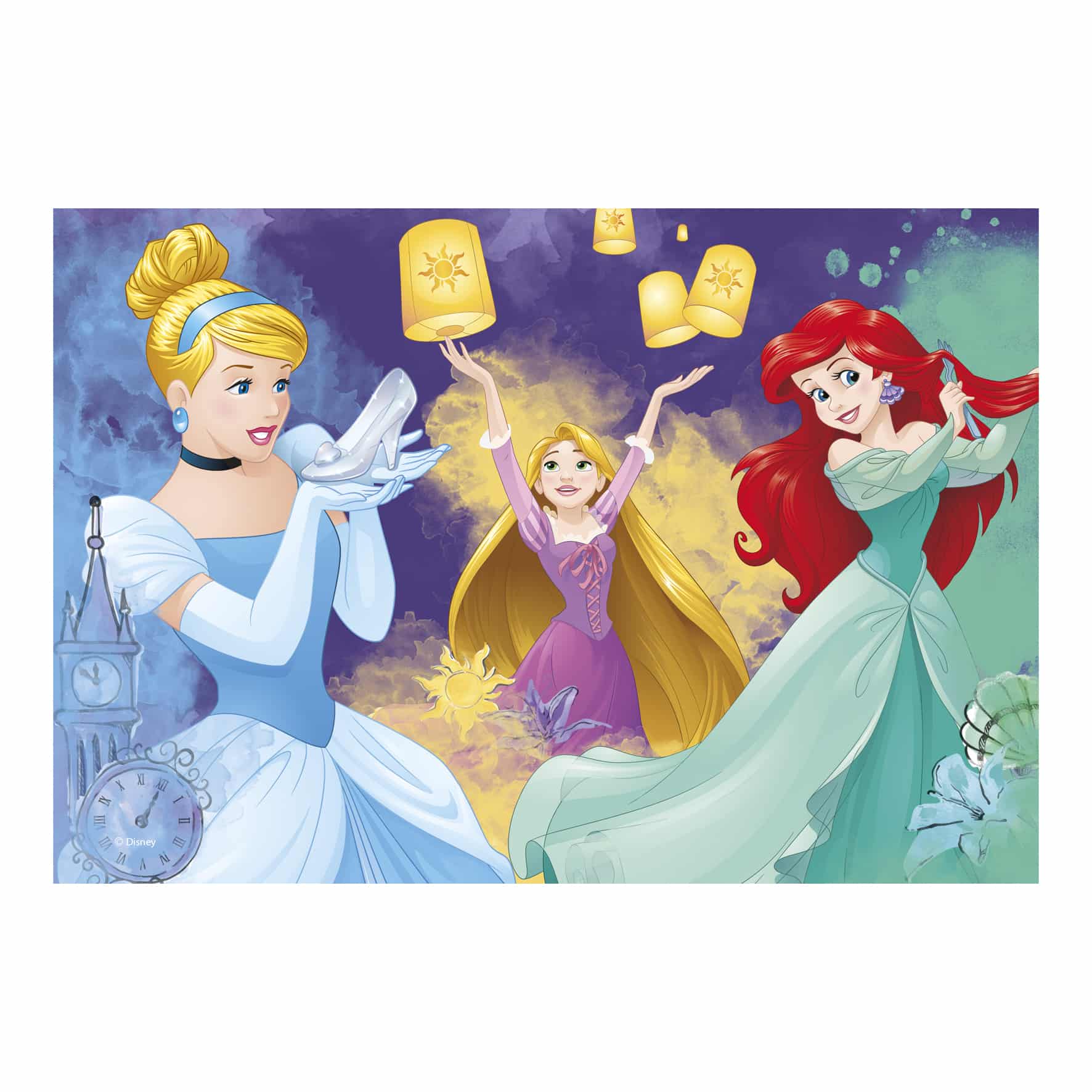 Barnpussel - 2 i 1 Pussel - Princesses, 77 bitar