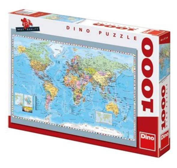 Pussel - Map of the World, 1000 bitar