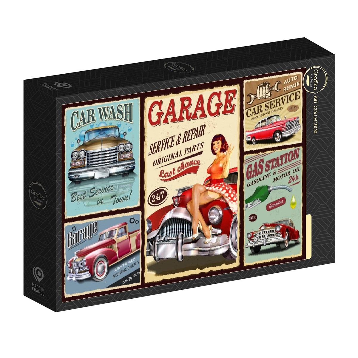 Grafika Pussel - Retrobilservice 500 Bitar