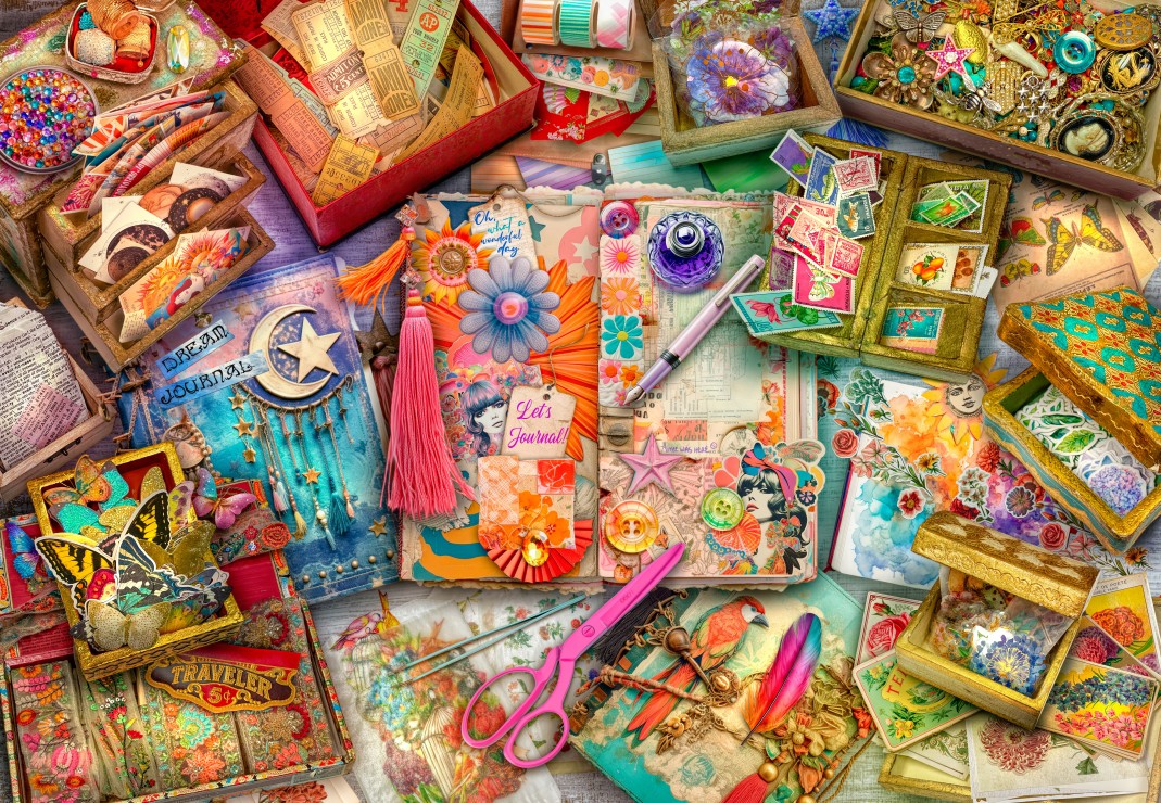 Pussel - The Junk Journaler's Desk 1000 Bitar