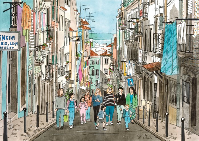 Pussel - Walk in Lisbon 1000 Bitar