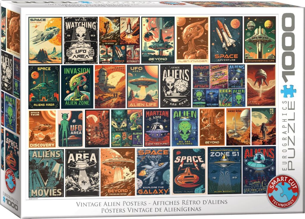 Pussel – Alien Invasion Collage 1000 Bitar