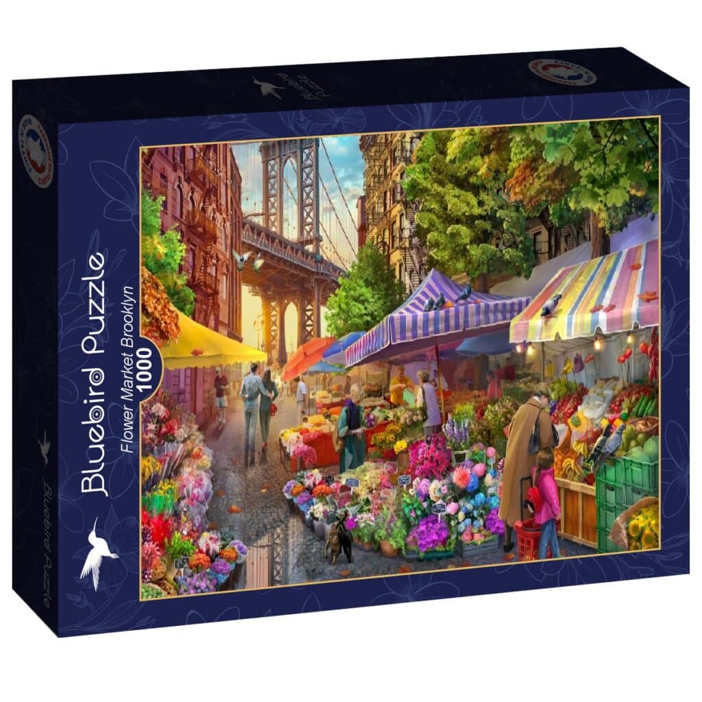 Bluebird Pussel – Blomstermarknaden i Brooklyn 1000 Bitar