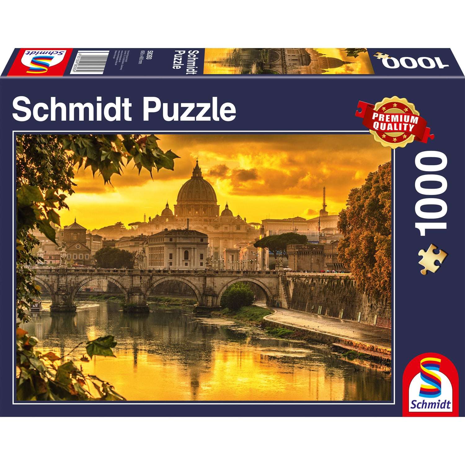 Pussel - Golden light over Rome, 1000 bitar