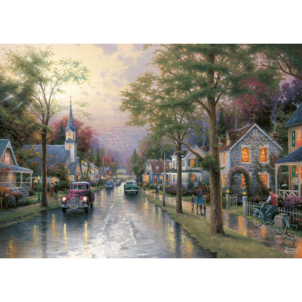 Schmidt Pussel – Thomas Kinkade: Hemstadsmorgon 1000 bitar