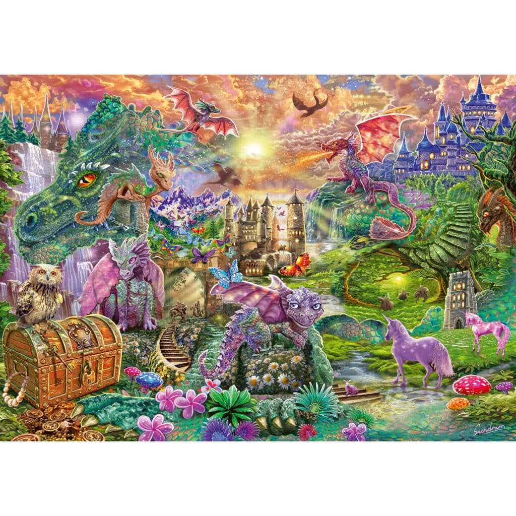 Pussel – Enchanted dragon kingdom 1000 bitar